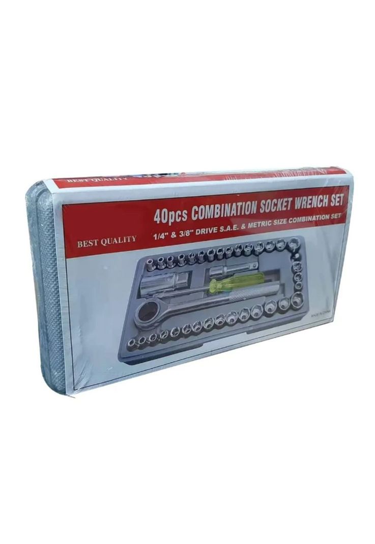 Set Caja Juego Dados 40 Piezas 1/4-3/8 Chicharra Auto-3
