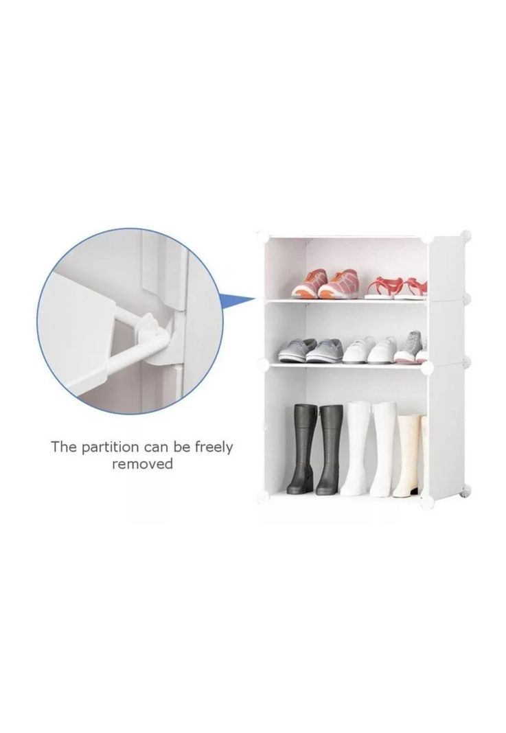 Organizador Closet Ropero Hogar 4 Módulos 127x32x44 CM Blanco-4