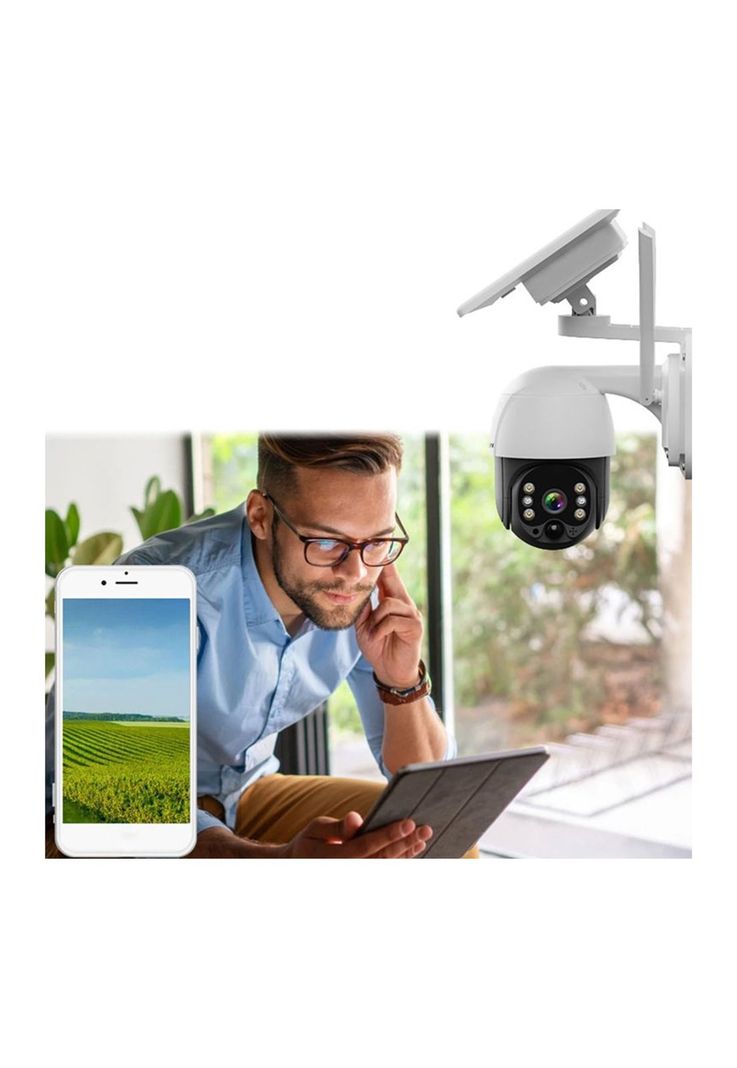 Cámara Seguridad Solar Visión Nocturna LED IP66-3