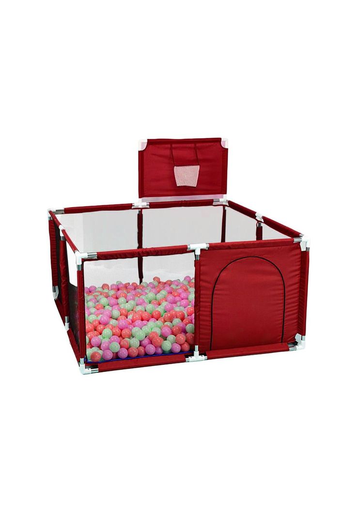 Corral Bebes Piscina Juego Interactivo Rojo-3