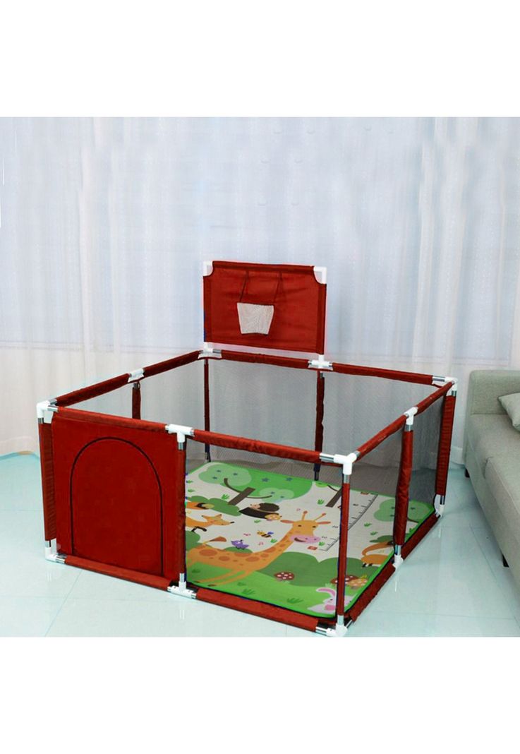 Corral Bebes Piscina Juego Interactivo Rojo-4