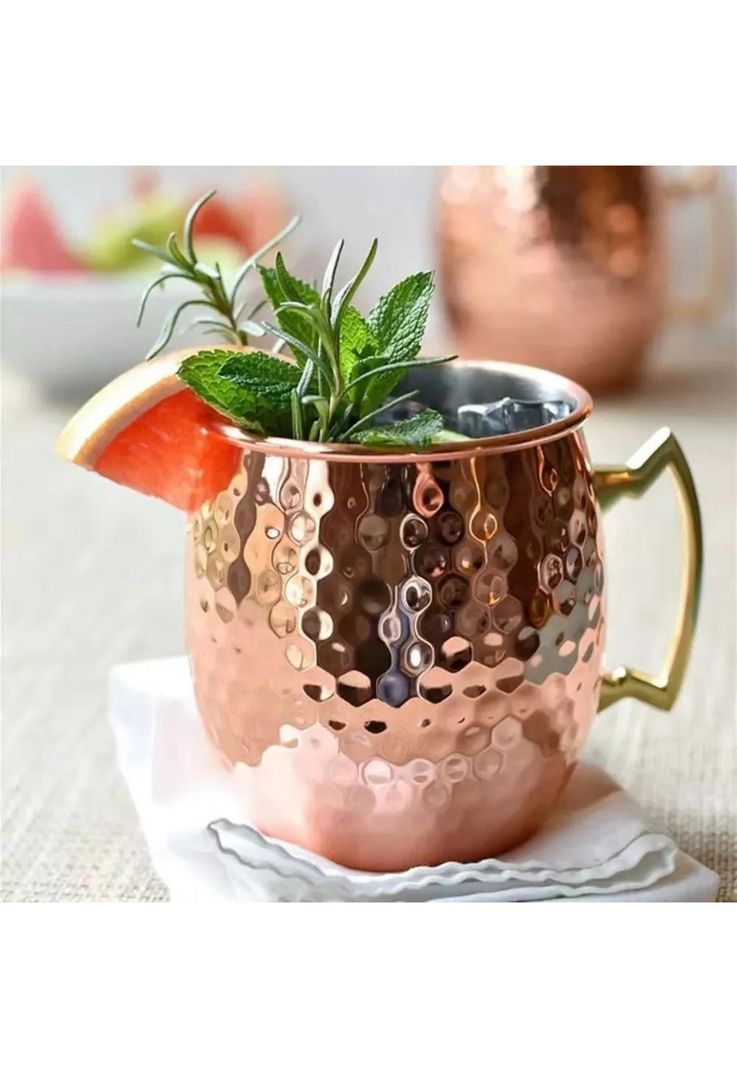 Set 4 MUG Cobre Vasos Coctel Moscow Mule 500 ML Premium-2