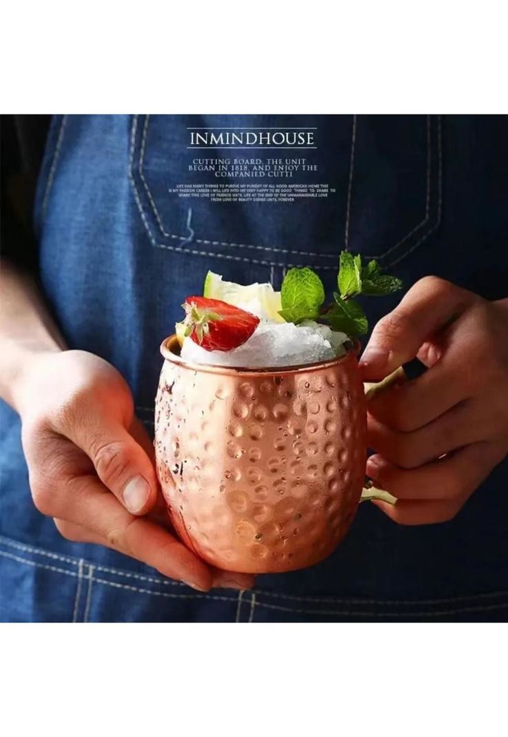 Set 4 MUG Cobre Vasos Coctel Moscow Mule 500 ML Premium-3