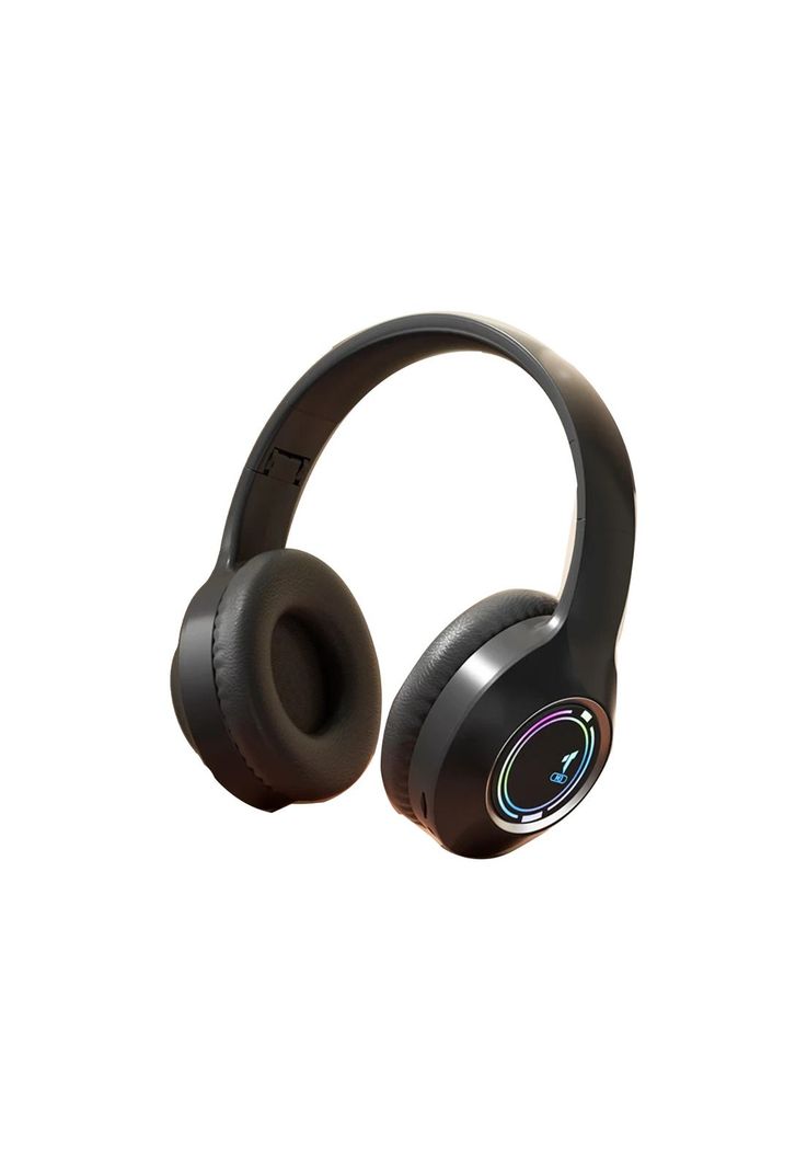 Audífonos Luminoso Bluetooth 5.3 Plegables HIFI Negro-0