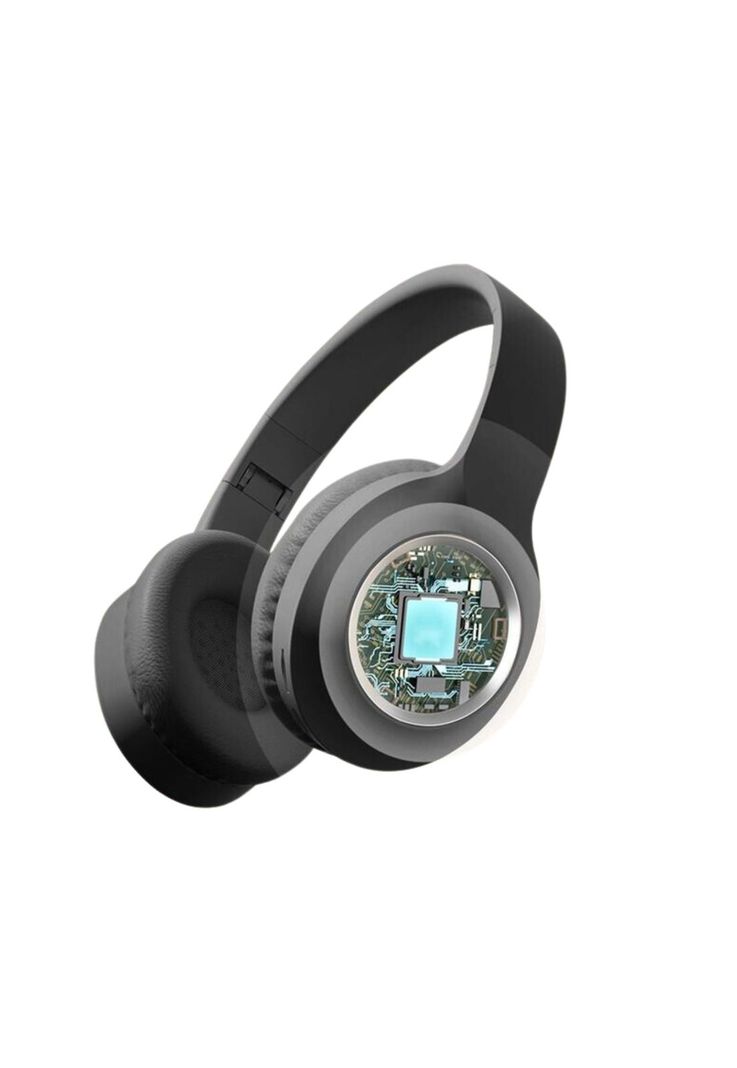Audífonos Luminoso Bluetooth 5.3 Plegables HIFI Negro-1