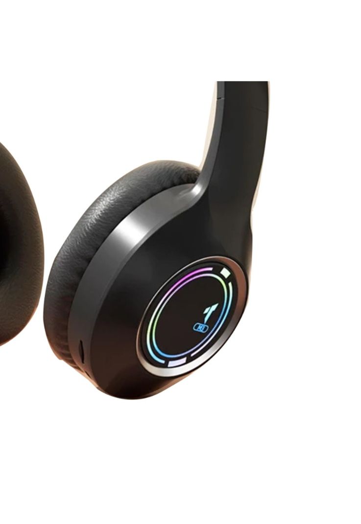 Audífonos Luminoso Bluetooth 5.3 Plegables HIFI Negro-2