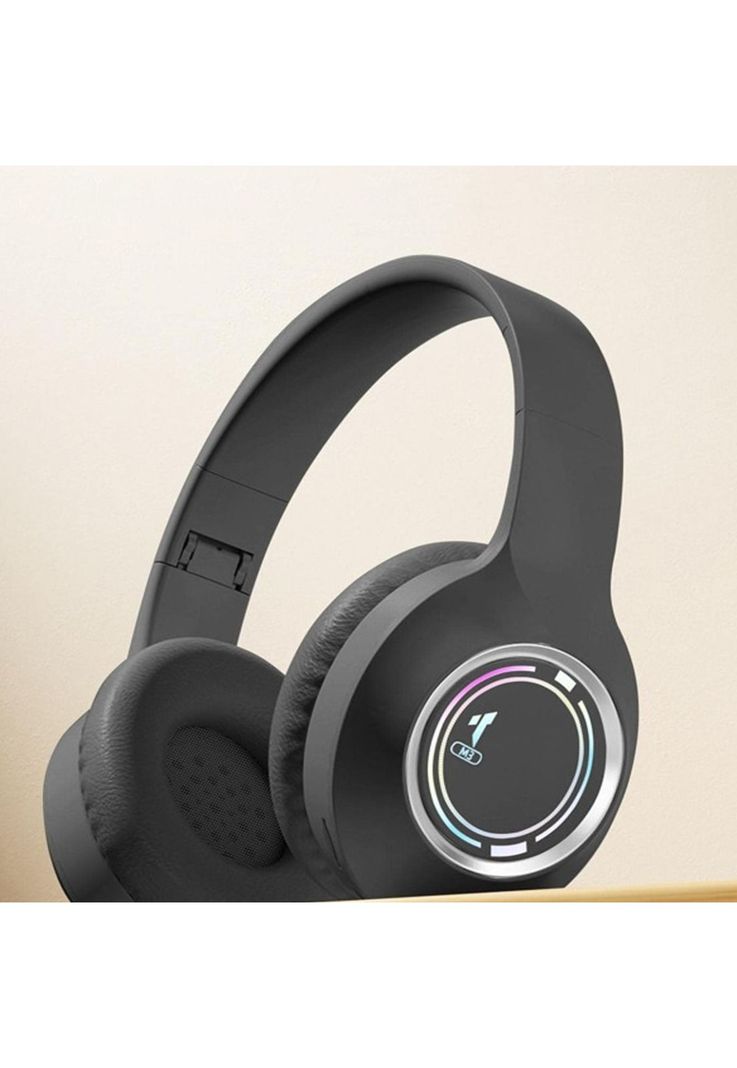 Audífonos Luminoso Bluetooth 5.3 Plegables HIFI Negro-3
