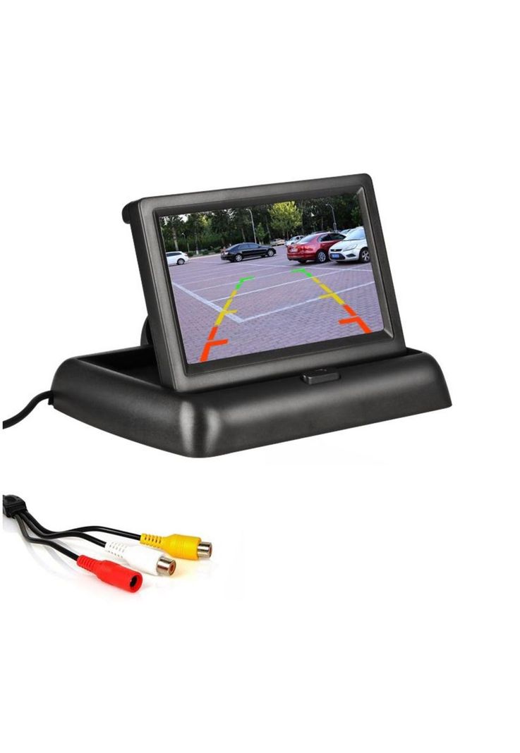 Pantalla Cámara Auto Retrovisor Retroceso Rebatible 4.3-2