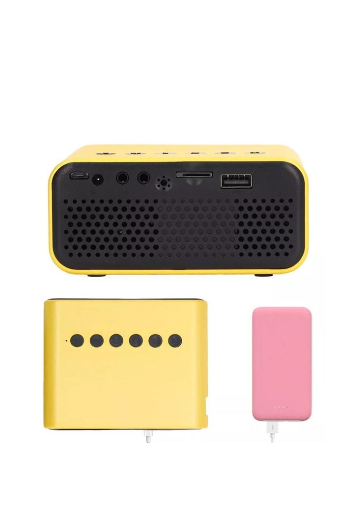 Mini Proyector Led Videos Yt500 Usb Amarillo-2