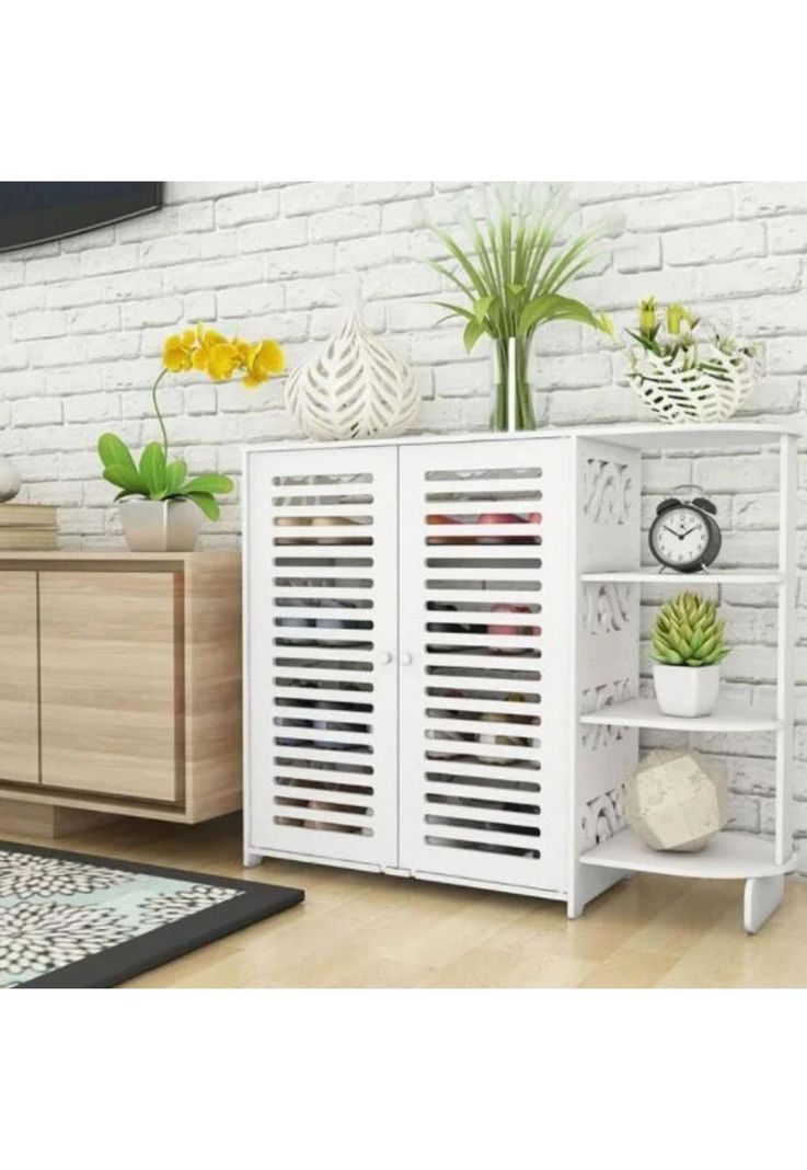 Mueble Zapatero Organizador Hogar 4 Niveles Blanco-9