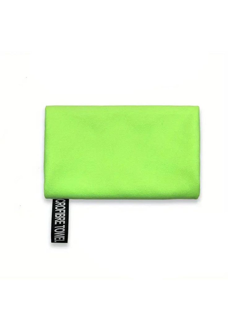 Set 3 Toallas Baño Viaje Microfibra Secado Rápido Verde Flúor-1