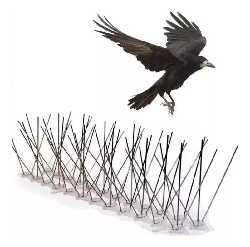 Pack 10 Puás Ahuyentador Aves Acero Inoxidable 50 CM