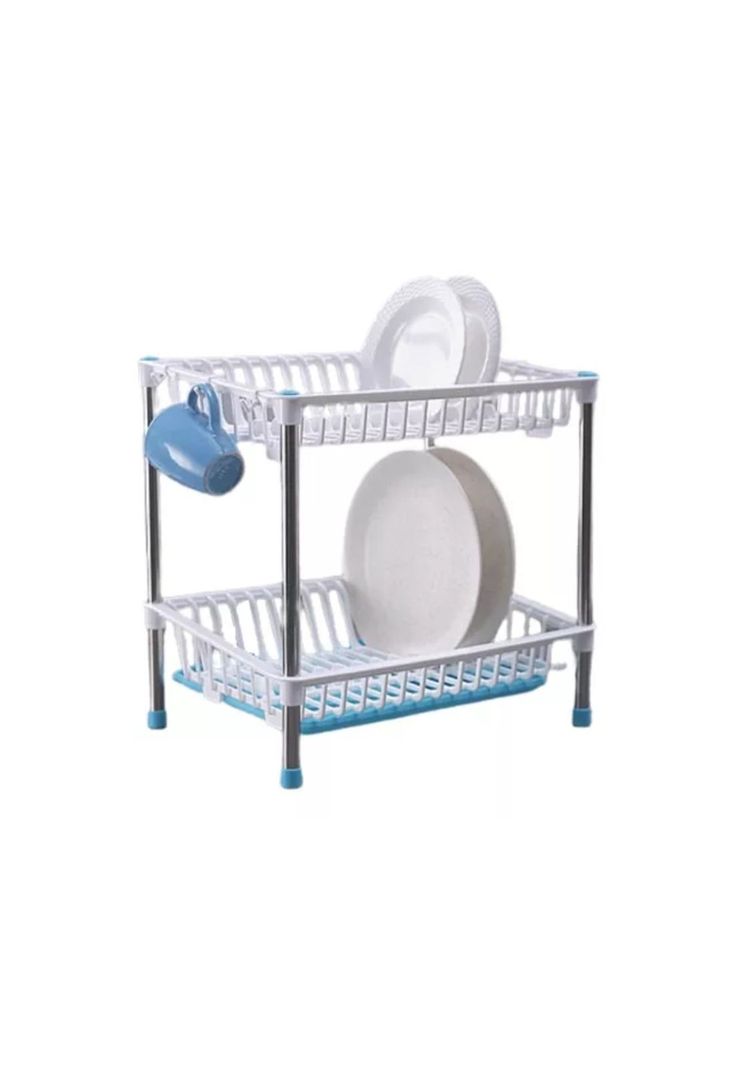 Seca Platos 2 Niveles Blanco 40x32x42 CM-0
