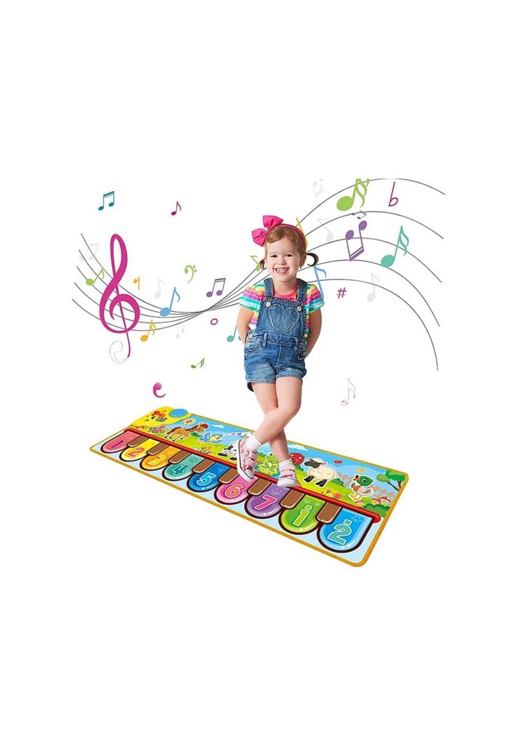 Alfombra Musical Piano Infantil Batería 85X30 CM-1