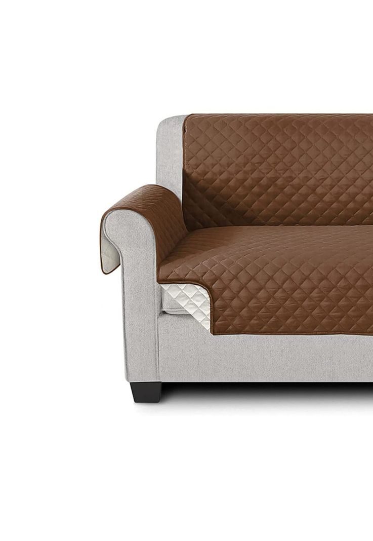 Funda Cobertor Protector Sofá Sillón 2 Cuerpos Café-2