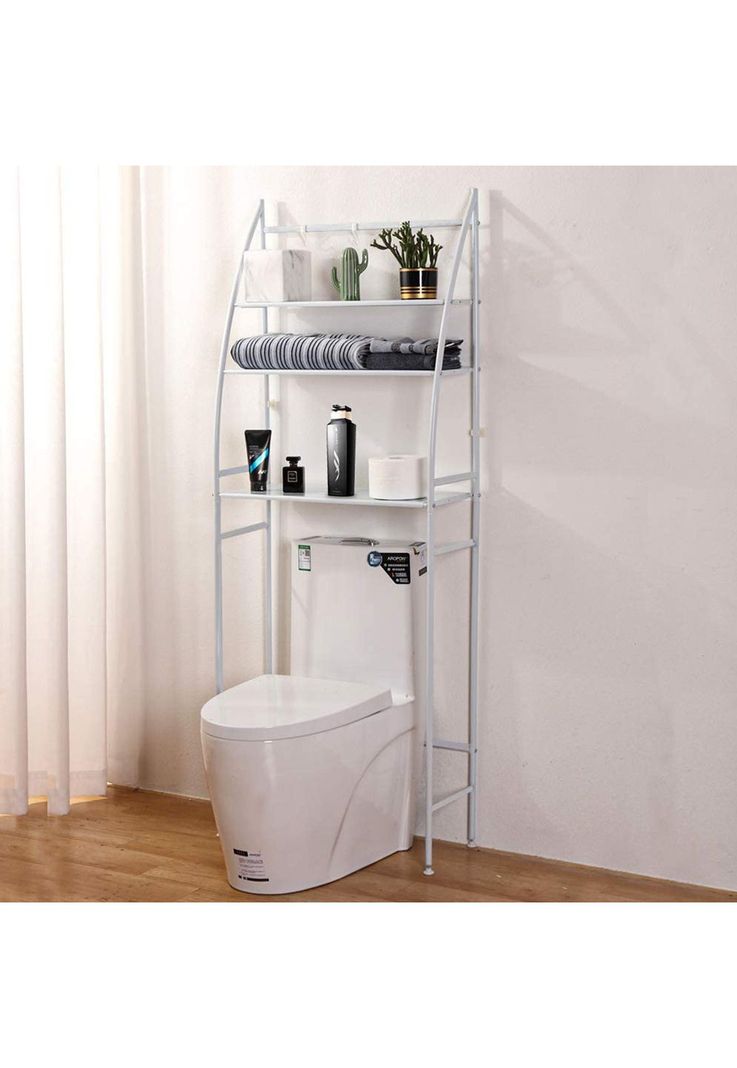 Estante Organizador Baño Repisa 3 Niveles 160x47x25 CM Blanco-3