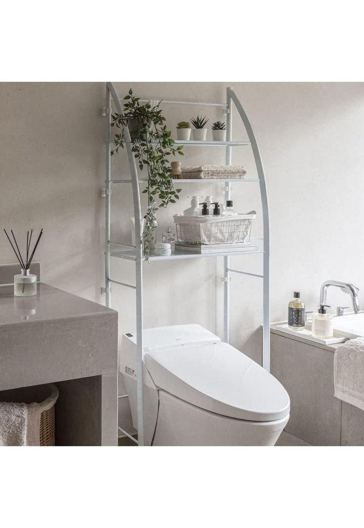 Estante Organizador Baño Repisa 3 Niveles 160x47x25 CM Blanco-4