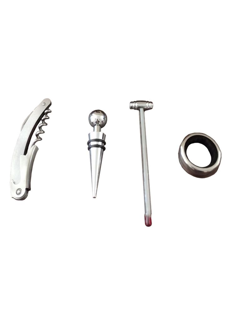Set Vino 4 Accesorios En Caja Madera-1