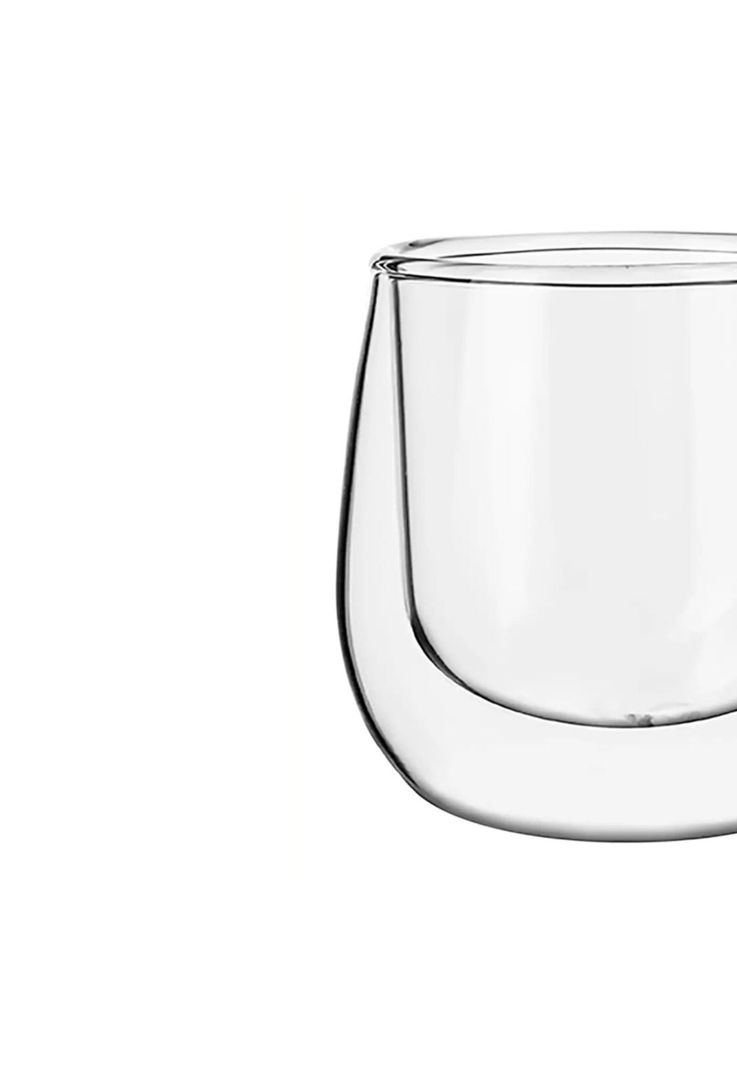Set 2 MUG Glasso Vasos Doble Pared Vidrio 90 ML-2