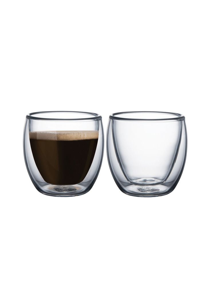 Set 2 MUG Glasso Vasos Doble Pared Vidrio 90 ML-3