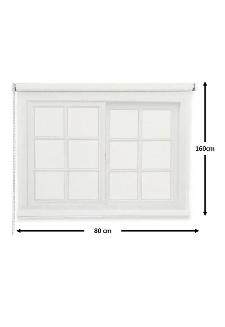 Cortina Roller Rustica Deluxe 80x160 CM Blanco-2