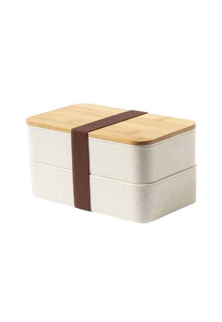 Contenedor Tupper Hermético Doble PP Bambú Bawar 1400 ML-0