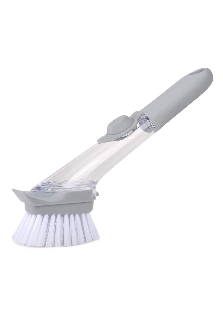 Cepillo Dispensador Jabón Ollas Lavaloza Gris-0