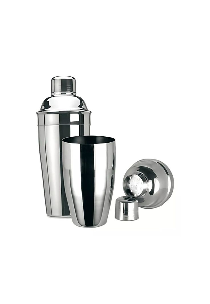 Coctelera 3 Piezas Shaker Acero Inoxidable 500 ML Plateado-0