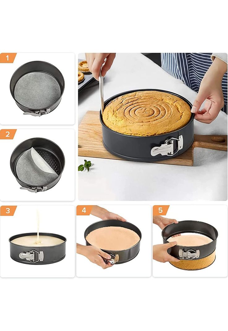 Set 3 Moldes Circular Desmontable Antiadherente Cocina-3