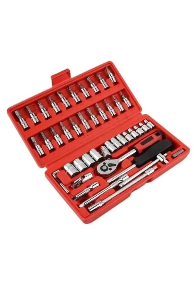 Juego Caja Set Dados Herramientas Chicharra 46 Piezas-1