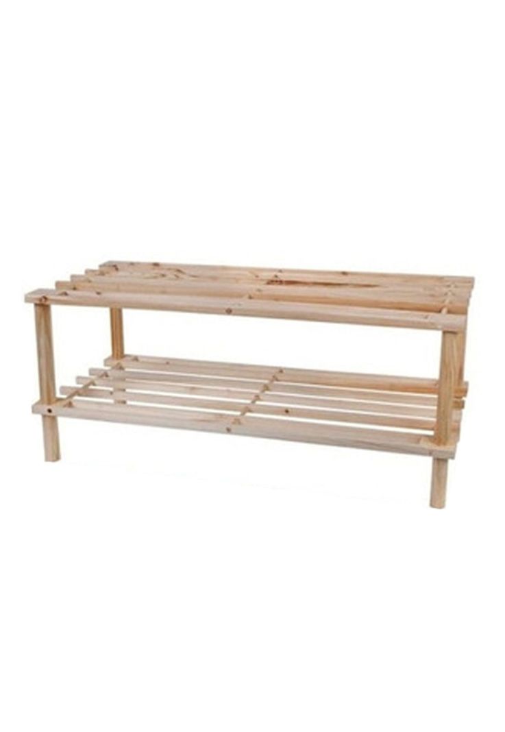 Zapatero Organizador Madera 2 Niveles 29.5x63x26 CM Café-0