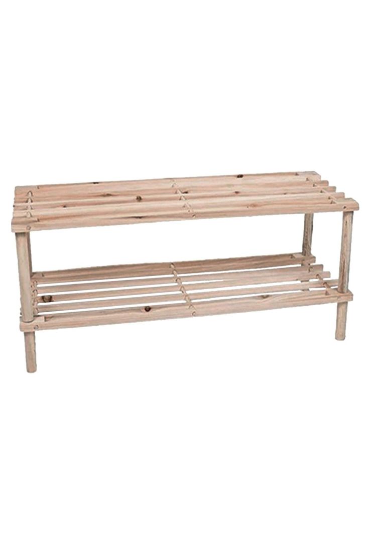 Zapatero Organizador Madera 2 Niveles 29.5x63x26 CM Café-1