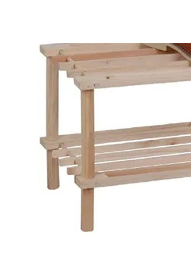Zapatero Organizador Madera 2 Niveles 29.5x63x26 CM Café-2