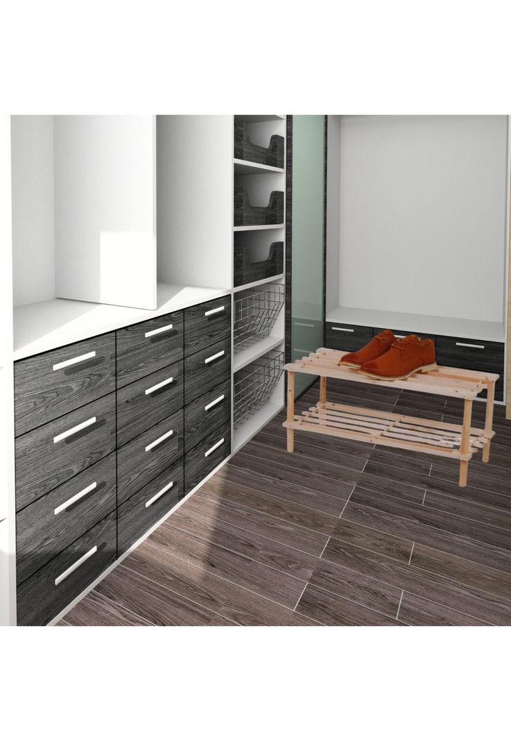 Zapatero Organizador Madera 2 Niveles 29.5x63x26 CM Café-4