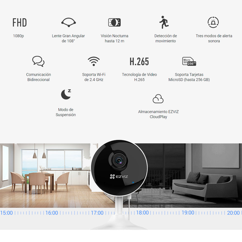 Camara Ezviz Ip Wifi C1C-B 2Mp Cs-C1C-1