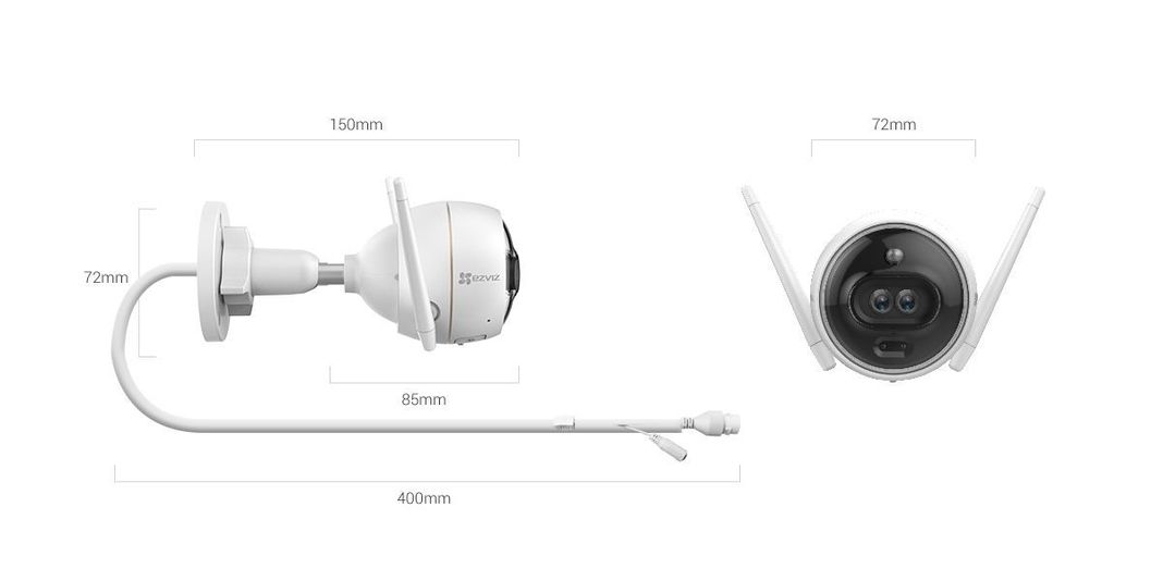 CÁMARA EZVIZ WIFI H3 3K IA Sirena y Luz 2.8mm-1