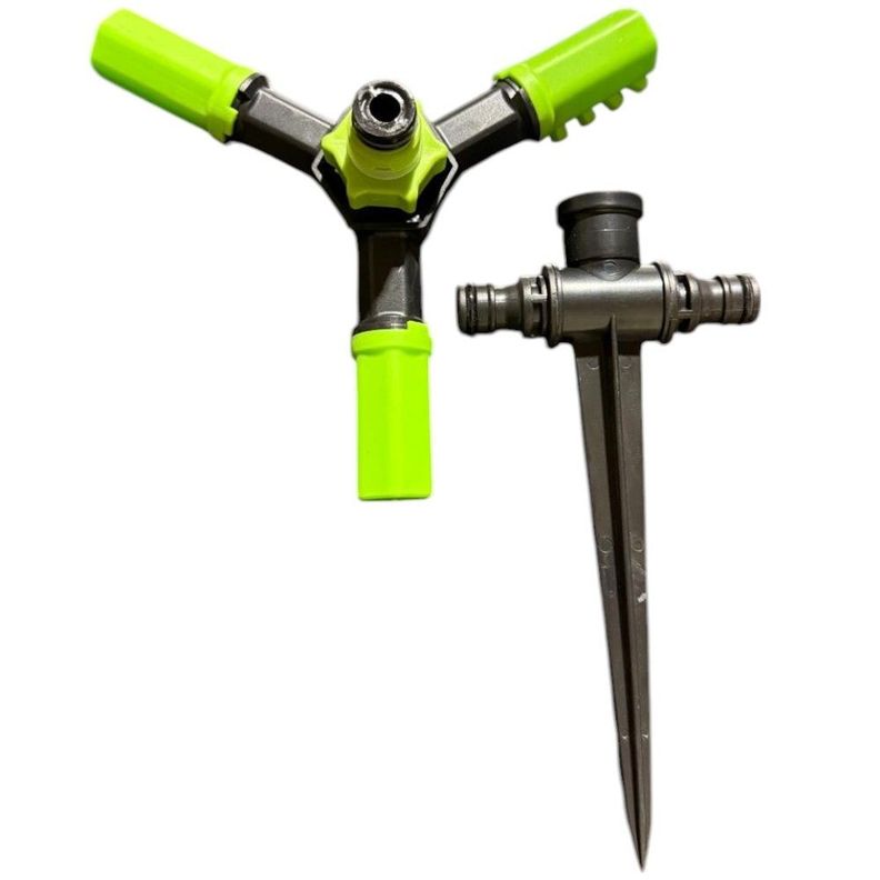 Aspersor Riego De 3 Brazos Giratorio 360° Para Mangueras-0