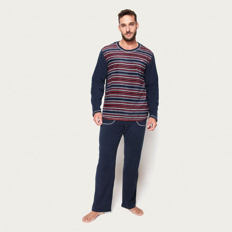 Pijama Hombre Largo Micropolar Palmers 8236BAZU-0