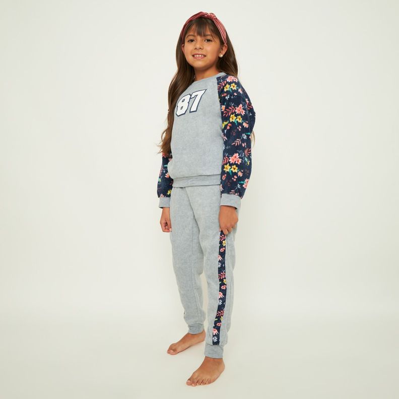 Pijama Niña Largo Micropolar Palmers 67224GRI-0