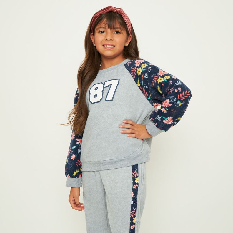 Pijama Niña Largo Micropolar Palmers 67224GRI-1