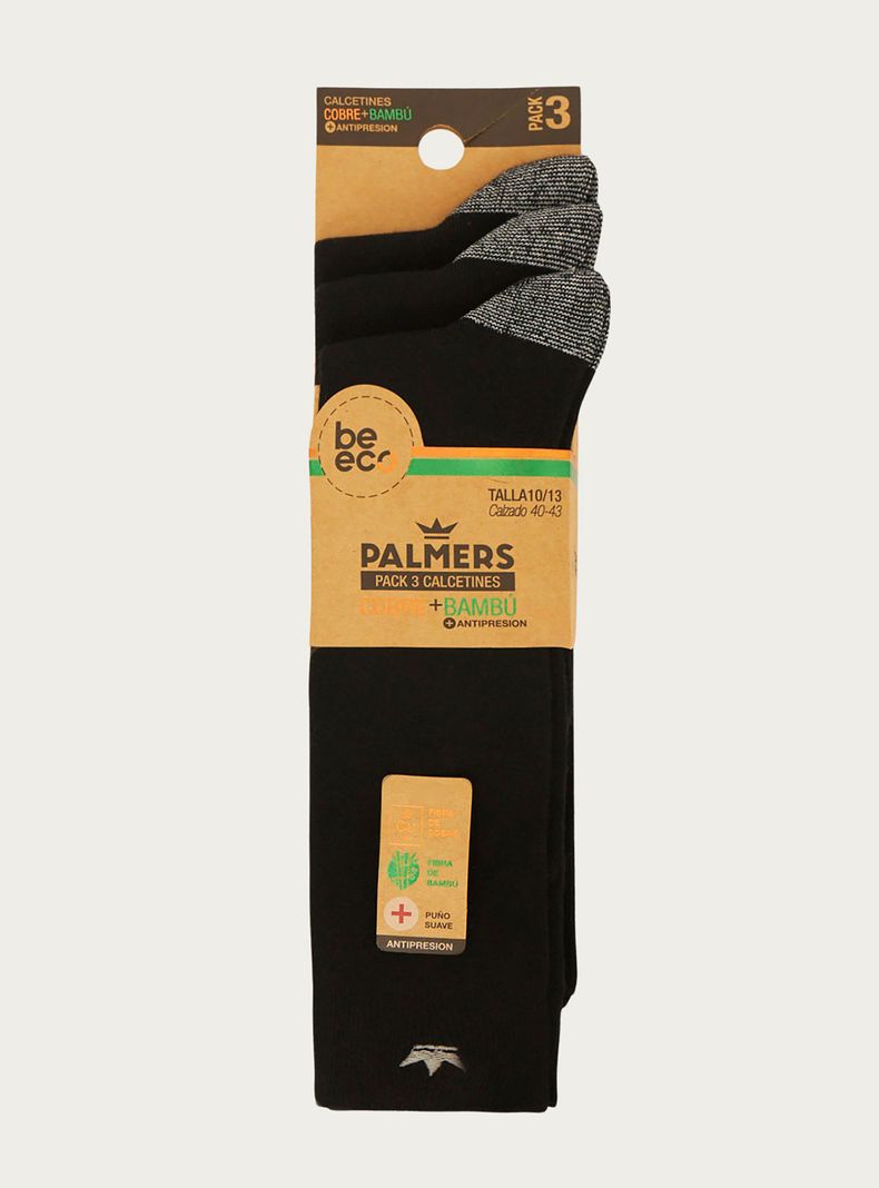 Pack 3 Calcetines Cobre Bamboo Puño Suave Palmers P3508j55-0