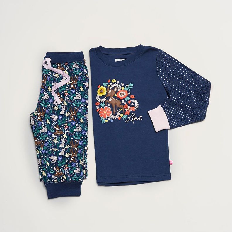 Pijama Niña Largo Algodón Palmers 67225AZU-1