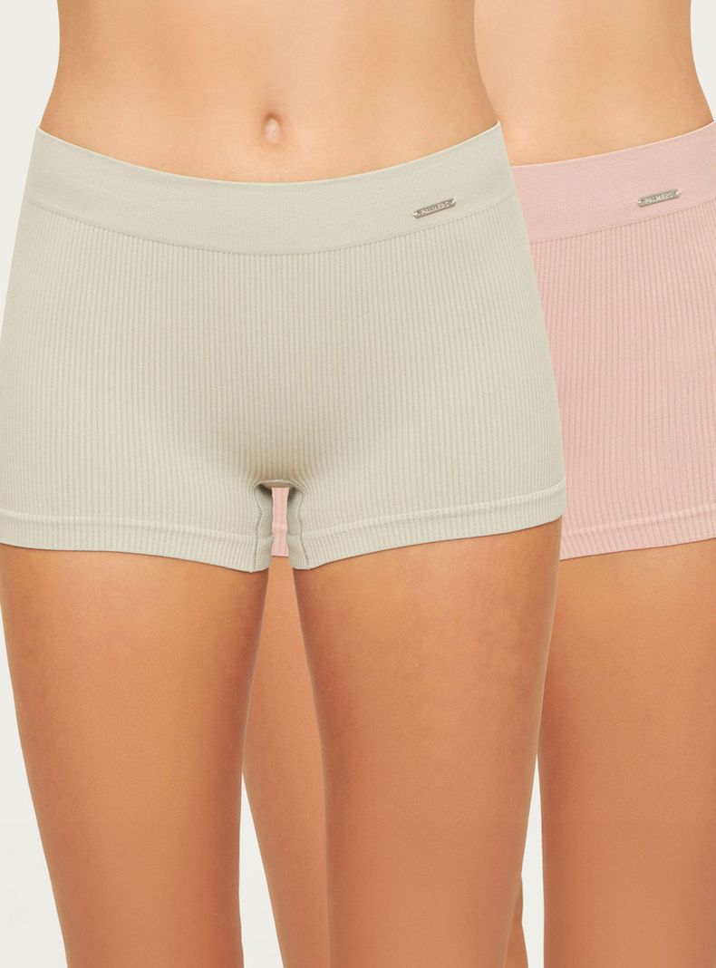 Pack 2 Short Seamless Braided Knit Palmers Mujer P14762124-0