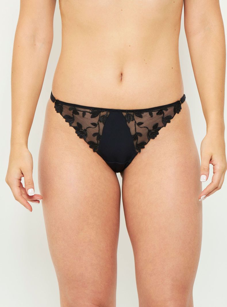 Pack 2 Calzon Bikini Encaje Microfibra Chic France 30639NEG-1
