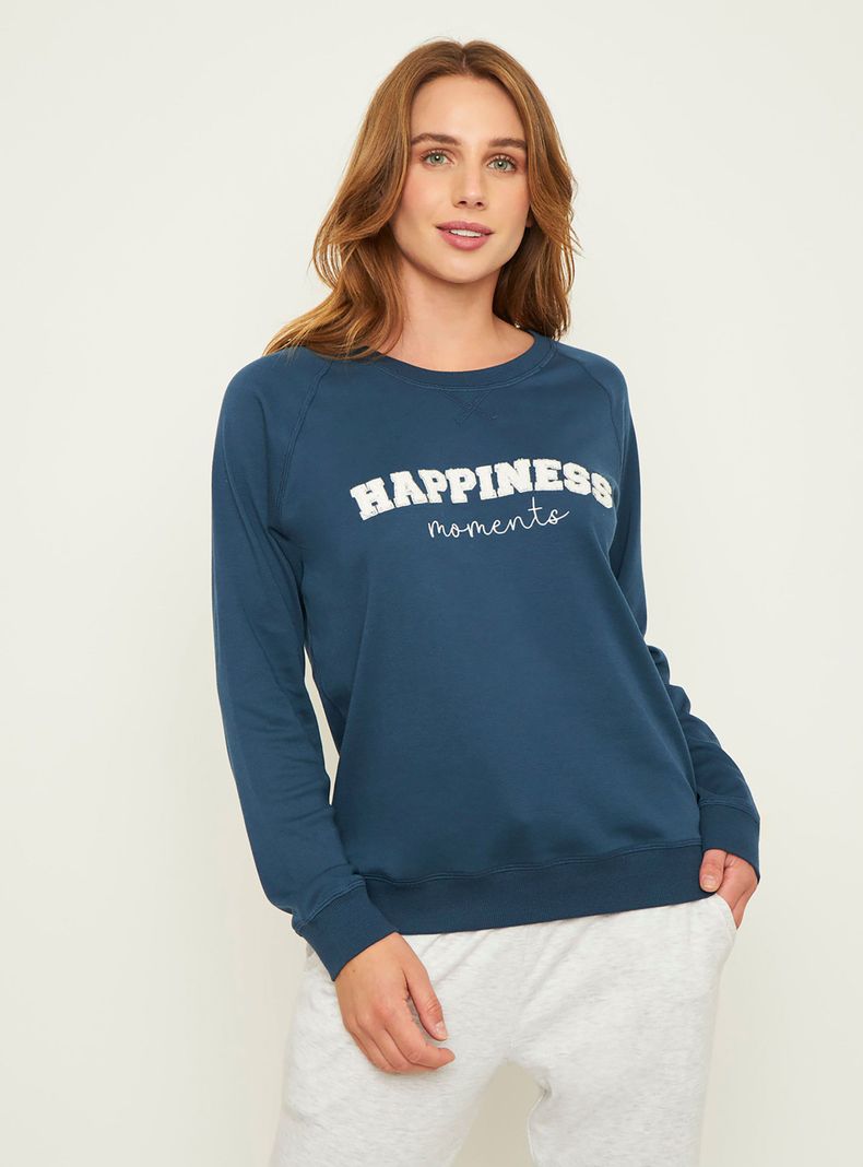 Pijama Mujer Largo Algodón Interlock Palmers 6020BAZU-2