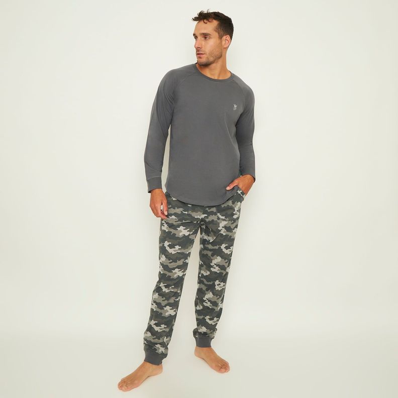 Pijama Hombre Largo Algodón Jersey Palmers 8249AGRO-0