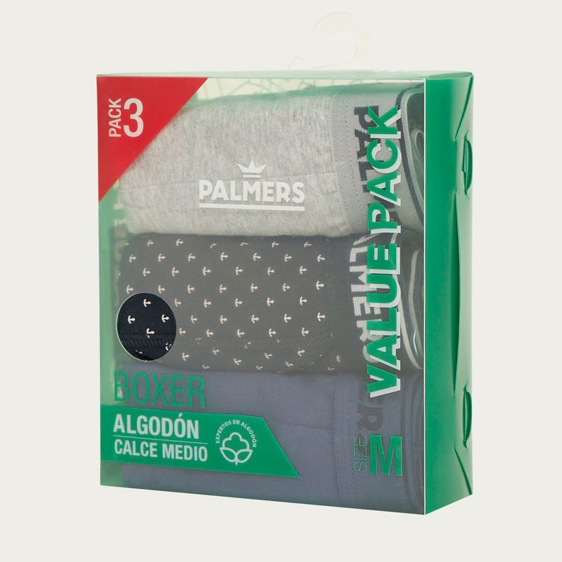 Pack 3 Boxer Medio Algodón Palmers P3139m36-5