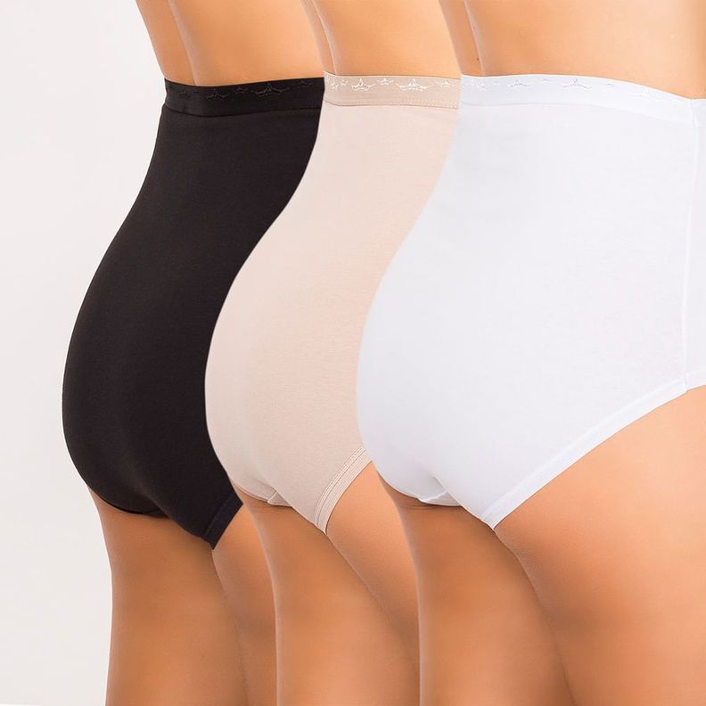 Pack X3 Maxi Algodón Negro Palmers-1