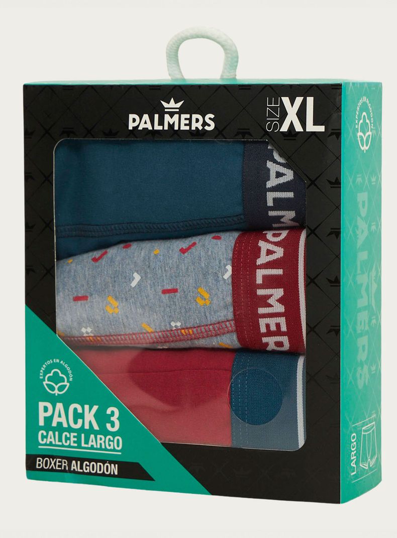 Pack 3 Bóxer Largo Algodón Palmers Hombre P3132L05-3