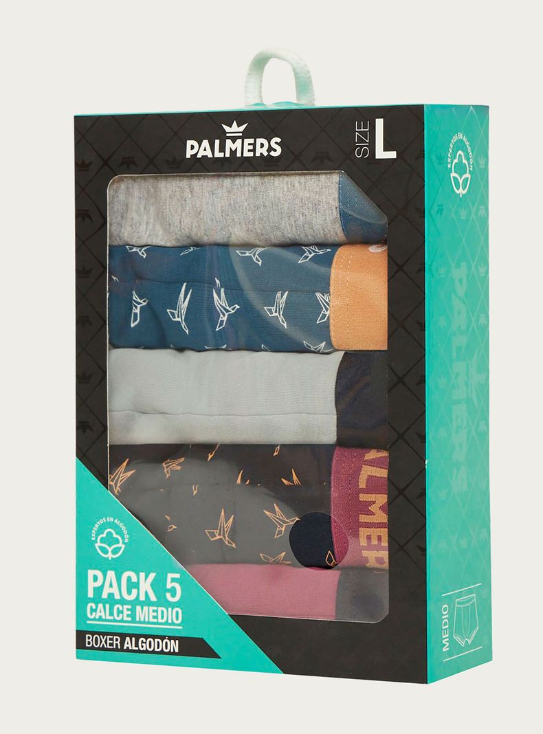 Pack 5 Boxer Medio Algodón Palmers P5109l97-4